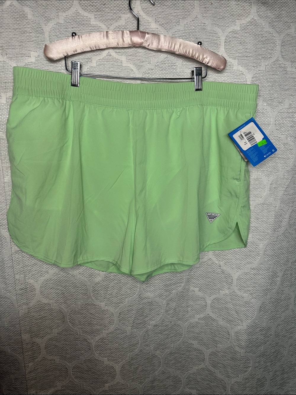 Columbia PFG Open Water Shorts Women's XXL NWT Mint Green 3" Athletic Fishing